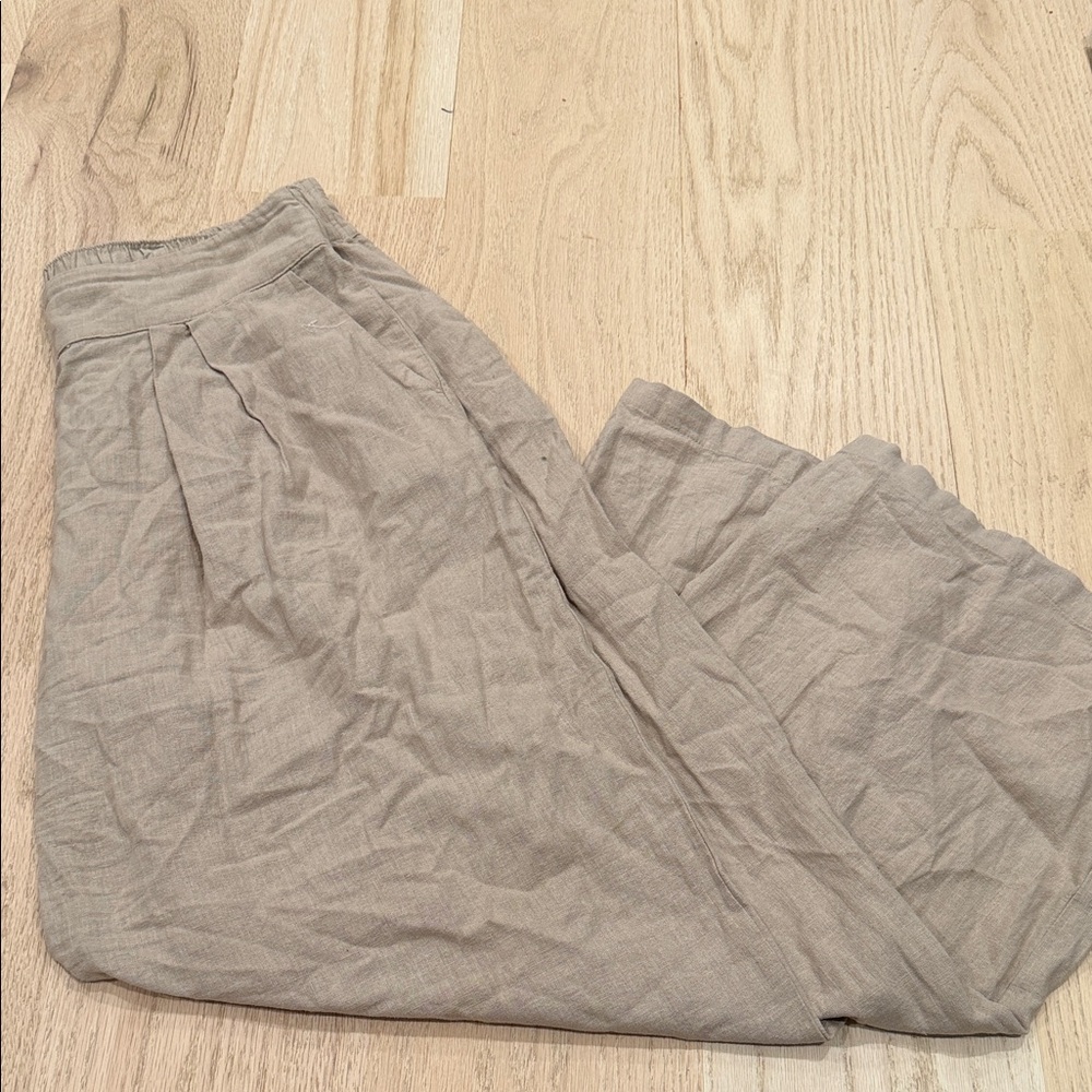 Abercrombie & Fitch linen Khaki pants